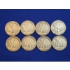 Image 4 : x8 Assorted Years 90% Silver Walking Liberty Half Dollars FV: $4.00