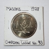 Image 1 : 1978 Masons 150th Anniversary Chardon Lodge No. 93 Token