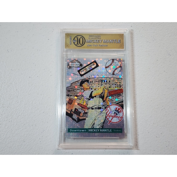 GEM MINT 10 Mickey Mantle NY Yankees Custom Baseball Card 