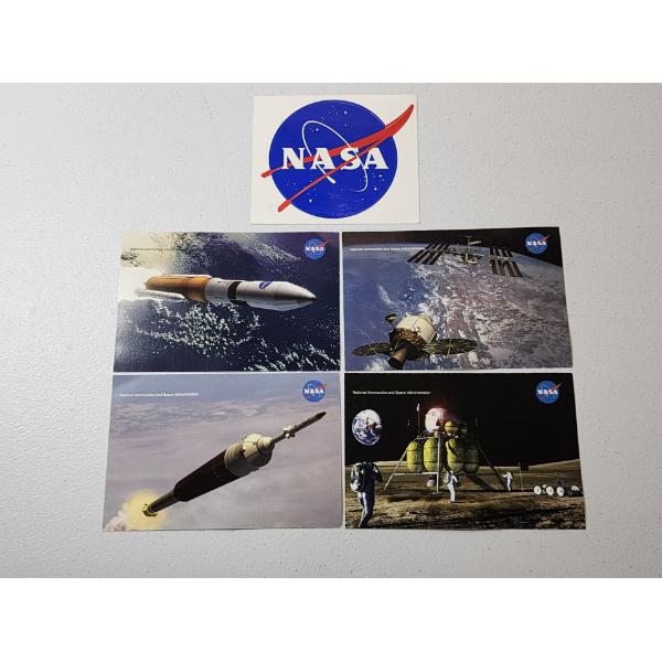 Vintage NASA Sticker and Four Postcards 