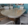 Image 7 : Fine Italian Lacquer Oval Dining Room Table & 10 Chairs w / Leaf -  In Gem Condition Matches Hutch