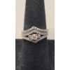 Image 1 : 10K White Gold 1/2 Carat Diamond Engagement Ring Set - Size 5 - Weight: 2.8g