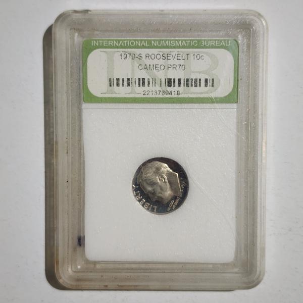 INB Slabbed 1979-S Roosevelt Dime Cameo PR70