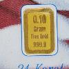 Image 3 : 24 Karat 999.9 FINE GOLD 0.10 Gram Bar in Patriotic Card
