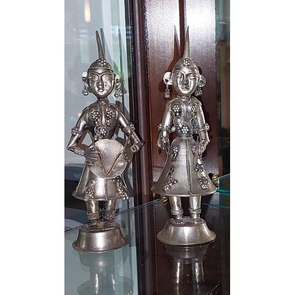 Vintage Siam Metal Warrior Figures Each 7"