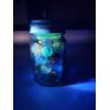Image 8 : Vintage Mason Jar of Shooter Marbles Including Uranium