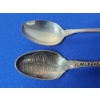 Image 2 : 2 - Vintage Sterling Silver Collectible Spoons: Flower Design & Chicago Theme - TW: 44.2g