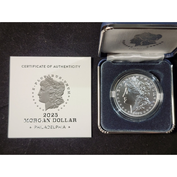 2025-P United States Silver Morgan Dollar Uncirculated - 99.9% Silver - 0.859 Troy Oz