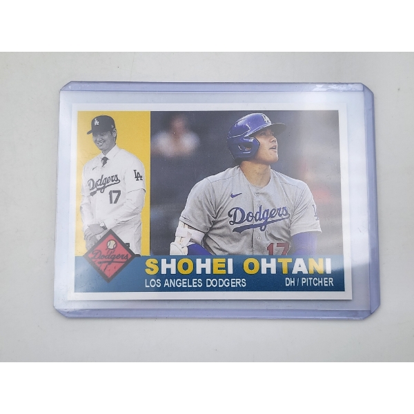 1960 Topps Style Card - Shohei Ohtani Los Angeles Dodgers Baseball Card - In Holder