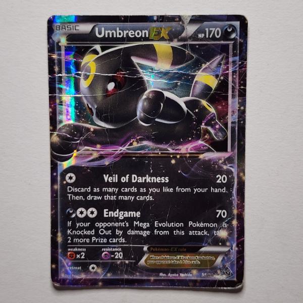 Umbreon EX Holo Vintage Pokemon Trading Card ~ Damaged Condition ~ Excellent Binder Copy!