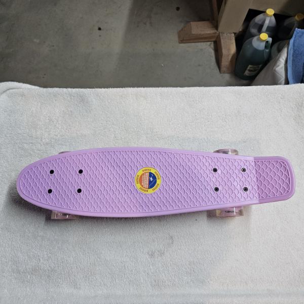 Purple 22" Mini Cruiser Skateboard With LED Light Up Wheels
