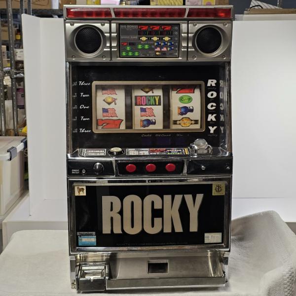 Vintage 2000 "Rocky" Theme Pachislo Slot Machine, manufactured in Japan by Takasago
