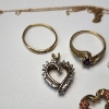 Image 3 : Lot of 10K Gold Jewelry Items: Pendants, Rings, Earrings, Chain - TW: 9.9g