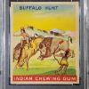 Image 3 : RARE 1933 Indian Chewing Gum #135 Buffalo Hunt Trading Card Graded PSA 3(MK)