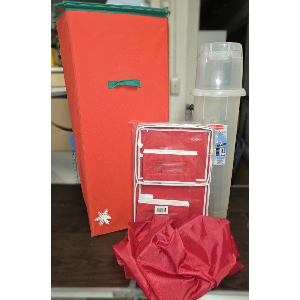 Christmas Tree Bag, Wrap'N'Craft Paper Storage, Deep Cloth Tree Storage and Collapsible Totes