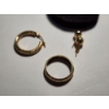 Image 3 : 10K Gold Stud Earrings Plus 1Hoop Style and 1 Ring, size 5.5 ,TW 1.5g