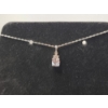 Image 5 : 18" Sterling Silver Necklace Featuring Beautiful White Sapphire Pendant -Helzberg Lifetime Warranty!