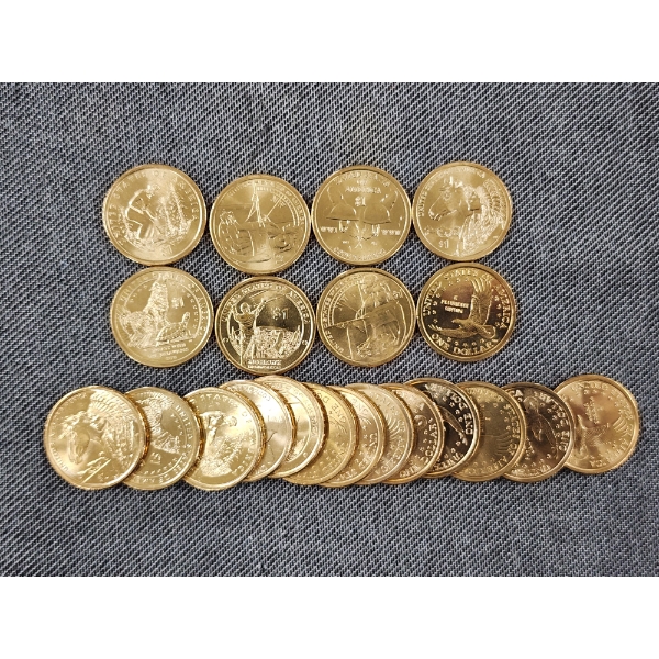 Nice Assortment of United States Presidential Dollars Ft. Many Different Commemoratives ~ 21 Coins ~