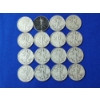Image 1 : Lot of (16) Assorted Years Walking Liberty Half Dollars - 90% Silver FV: $8.00