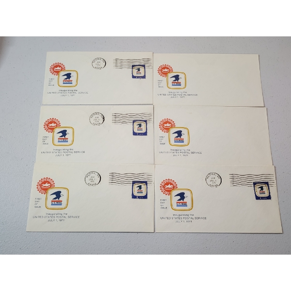 Collection of Vintage United States Postal Service "First Day of Issue" Stamped Envelopes