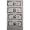 Image 4 : (23) United States Series 1963 $2 Red Seal Bank Notes - AU 58 Condition 