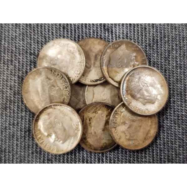 $1.00 Face Value in Assorted United States 90% Silver Dimes