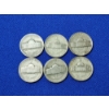Image 2 : Lot of 6 Assorted Wartime Jefferson Nickels 