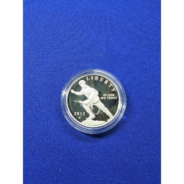 2012- W United States Army Infantry Soldier Uncirculated Silver Dollar Coin