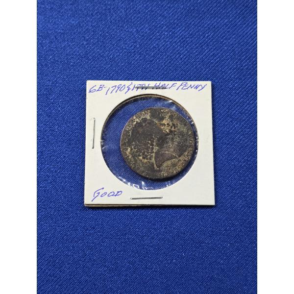 1790 Great Britian Half Penny - Good! 