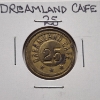 Image 2 : Five Assorted Tokens Ft. Parking & Restroom Tokens, 1938 Safety Coin & Dreamland Cafe Coin!