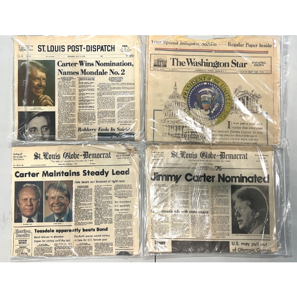 Lot of 4 Newspapers - Jimmy Carter Related