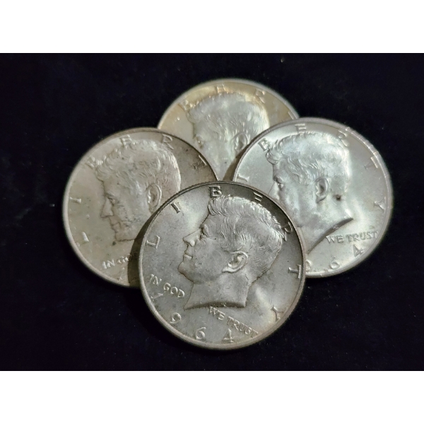 $2.00 Face Value in 90% Silver 1964 Kennedy Half Dollars
