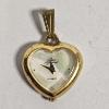 Image 1 : Vintage Jacques Farel Gold-Toned Heart-Shaped Quartz Pendant Watch