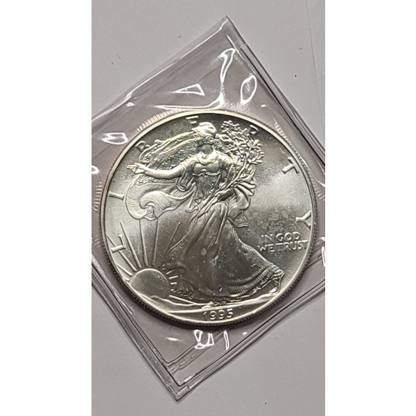 1995 1 Troy oz .999 Pure Silver American Silver Eagle Coin