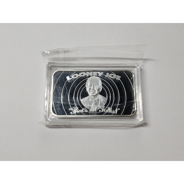Limited Metal Stackers "Looney Joe" 1 Troy Ounce 999 Fine Silver Art Bar