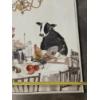 Image 3 : Cow & Pig & Chicken around a Table - Farm Photo 25x25" 