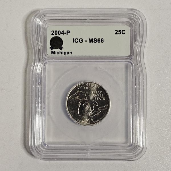 ICG MS66 2004-P Michigan State Quarter