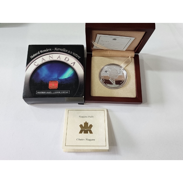 RCM 2003 Canada $20 Natural Wonders Northern Lights 1 oz .9999 Fine Silver Coin 