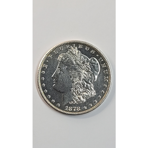 United States 1878-S Morgan 90% Silver Dollar In Coin Capsule - Mint Condition