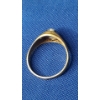Image 4 : Men's 10K Gold Black Cats Eye Ring - Size: 10.5 - Weight: 4.1g