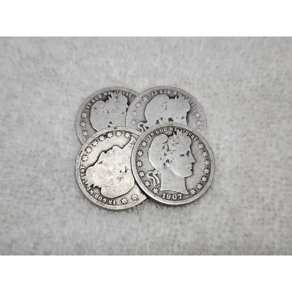 $1.00 Face Value in Assorted 90% Silver Barber Quarters