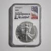 Image 3 : NGC MS70 Graded 2023 American Eagle 1 Oz Silver Eagle Round SIGNED By Lead Sculptor Don Everhart