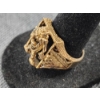 Image 7 : 10K Gold Looney Tunes Tasmanian Devil Ring Weighing 6.7 Grams - Size 9.5