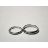 Image 5 : 2 Stunning 18K White Gold Wedding Bands - His & Hers - Size 6.5 and 10.5 - TW: 8.1g