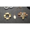 Image 14 : Gold Filled & Gold Plated Brooches, Rings, Pins & Earrings - See Photos For Ring Size