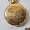 Image 3 : Stunning WORKING Westclox Modern Pocket Watch with Train Engraving on 12" Chain