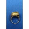 Image 4 : Vintage 14K Gold Ring With Jade & Rope Design - Size 6 - Weight: 7.9g