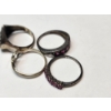 Image 6 : Five Assorted Sterling Silver Rings: Various Styles and Gemstones - TW: 12.4g