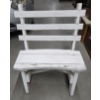 Image 1 : Sturdy 28''x36''x15'' Solid Wood White Bench - No Shipping Available