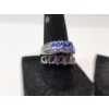 Image 2 : Five Assorted Sterling Silver Rings with Colorful Gemstones - TW: 15.3g